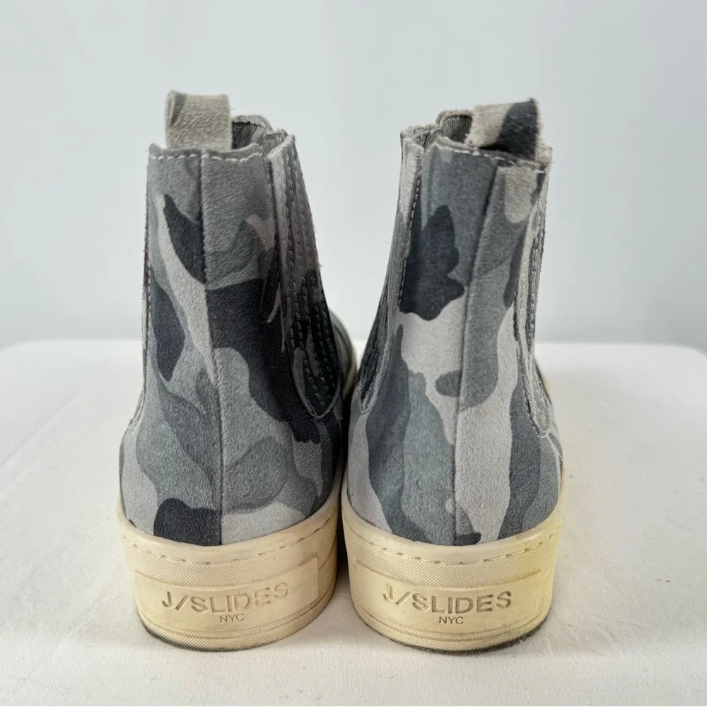 J/SLIDES‎ Camo Hypo Suede Hi Top Sneaker in Grey Size 7.5